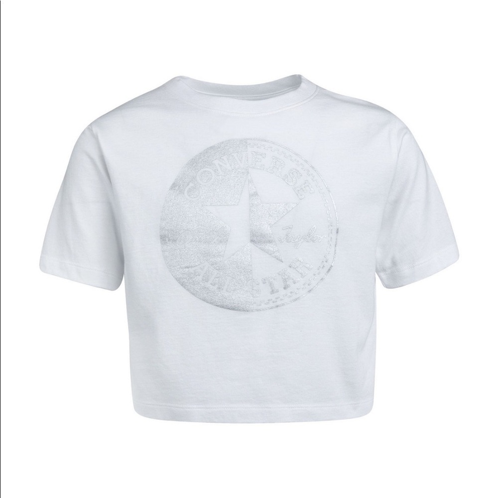 NWT Converse Cropped T-Shirt. Big girl size M, can fit a women size XS - S.